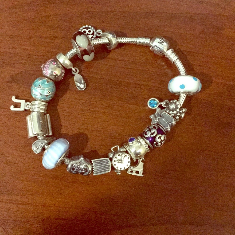 Pandora bracelet with 17 charms